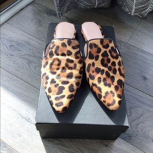 JCrew Calf Hair Slides